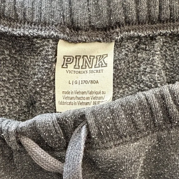 Ladies Sz Large PINK Victoria's Secret jogger style sweatpants. - Picture 3 of 7